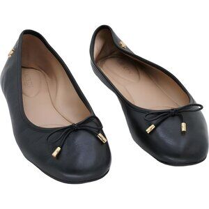Lauren Ralph Lauren Jayna Black Ballet Flats Bow Detail Women's US 9M